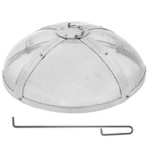 Fire Pit Spark Screen Round 27", Reinforced Heavy Duty Steel Metal Cover, Outdoor Firepit Lid, Easy-Opening Top Screen Covers Round with Ring Handle for Outdoor Patio Fire Pits Backyard